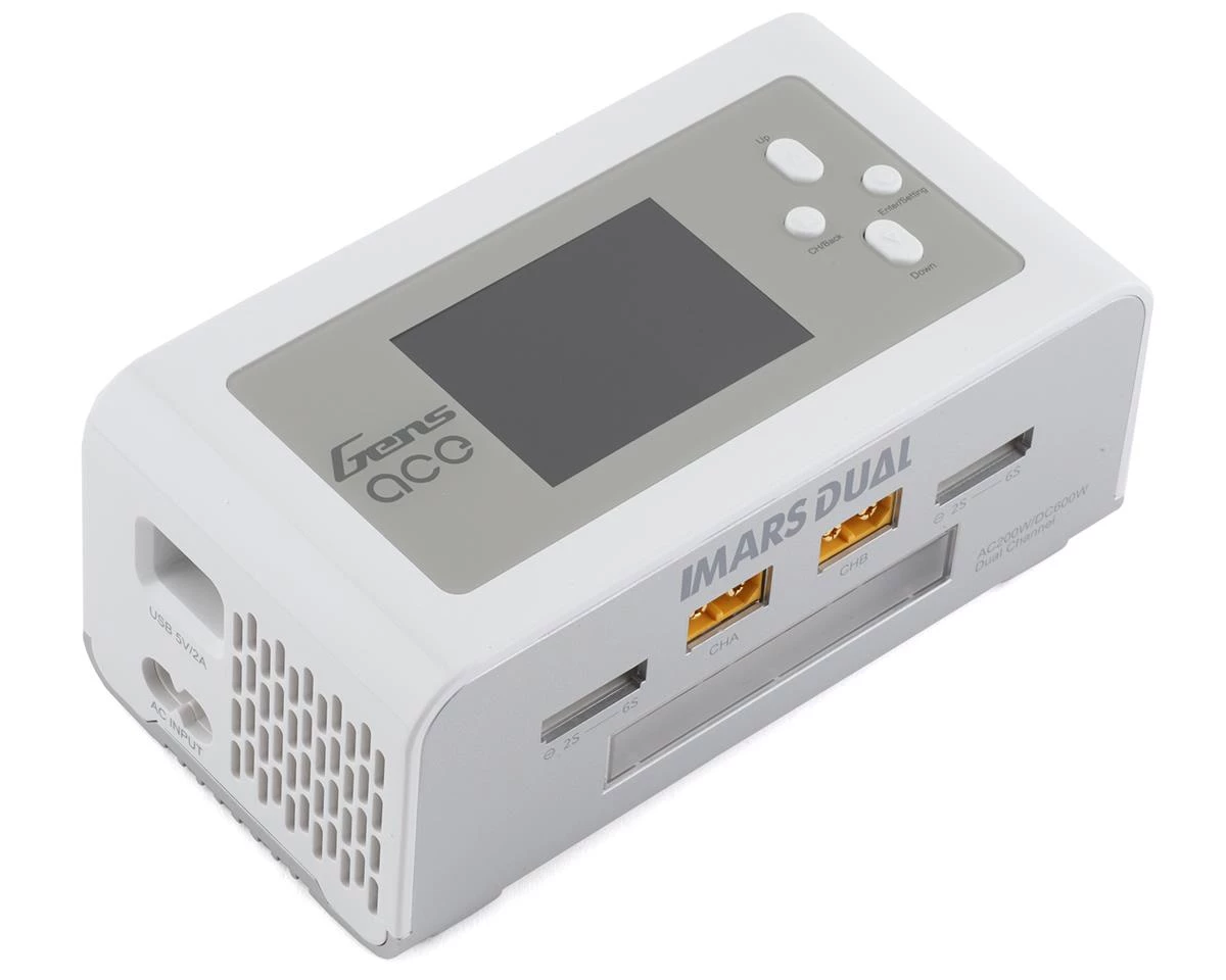 Gens Ace IMars Dual Port AC/DC Charger (6S/15A/100W x 2) (White) 1 Gens Ace IMars Dual Port AC/DC Charger (6S/15A/100W x 2) (White)