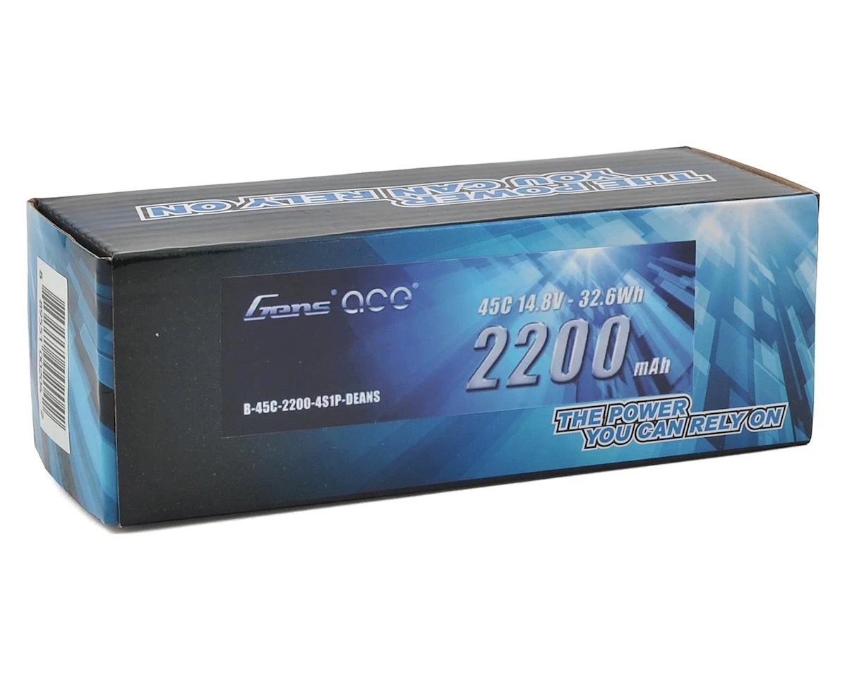 Gens Ace 4S LiPo Battery 45C (14.8V/2200mAh) w/T-Style Connector 2 Gens Ace 4S LiPo Battery 45C (14.8V/2200mAh) w/T-Style Connector - Image 2