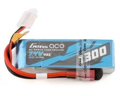 Gens Ace 2S LiPo Battery 45C (7.4V/1800mAh) w/T-Style Connector