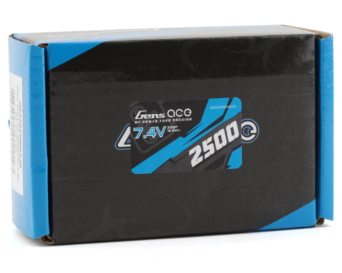 Gens Ace 2S LiPo Receiver Battery (7.4V/2500mAh) w/JR Connector 2 Gens Ace 2S LiPo Receiver Battery (7.4V/2500mAh) w/JR Connector - Image 2