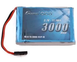 Gens Ace 1s LiPo Transmitter Battery (3.7V/3000mAh) w/JR Connector