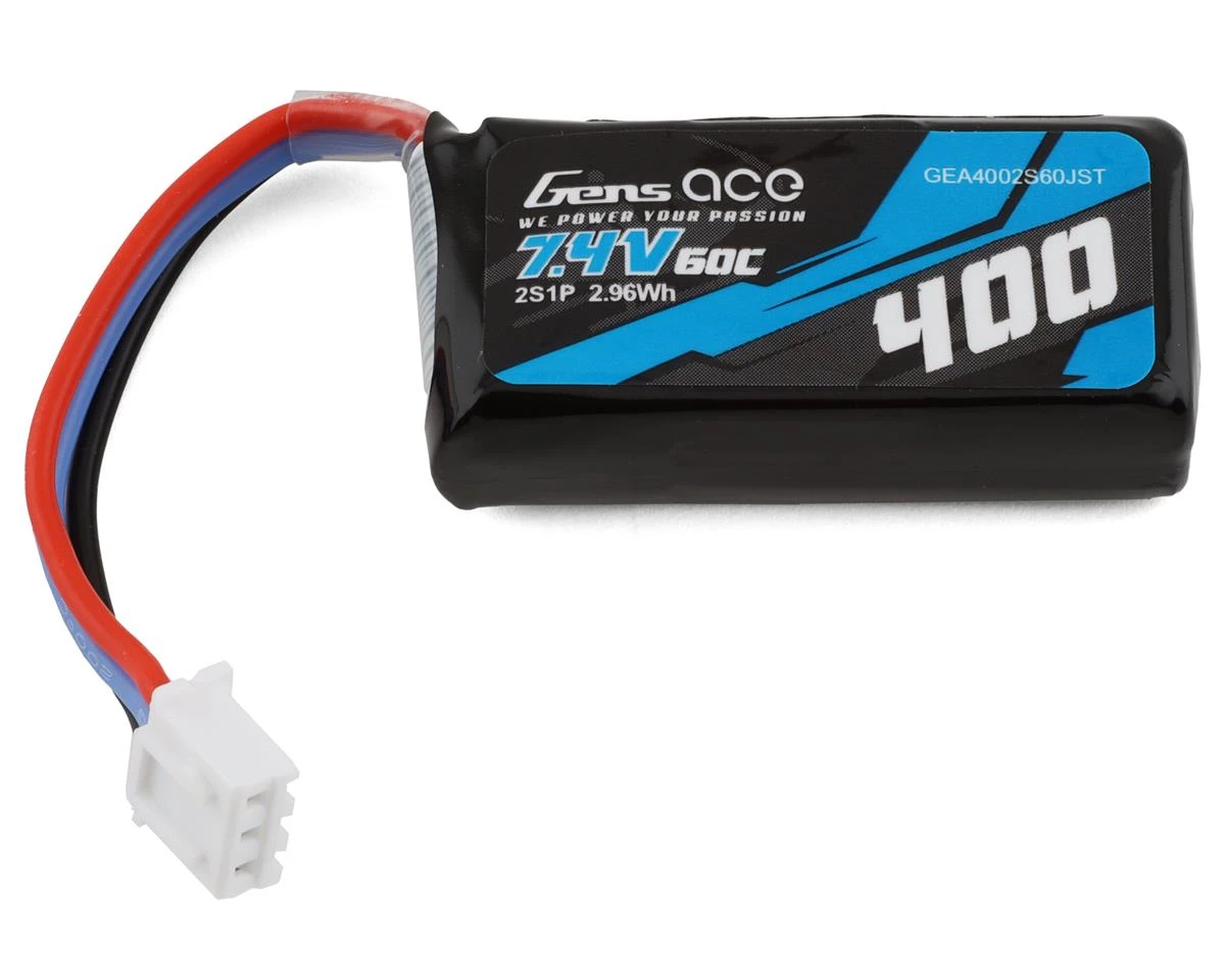 Gens Ace 2s LiPo Battery 60C (7.4V/400mAh) w/JST-XH 1 Gens Ace 2s LiPo Battery 60C (7.4V/400mAh) w/JST-XH