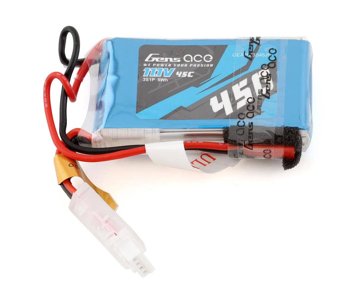 Gens Ace 3S LiPo Battery 45C (11.1V/450mAh) w/JST Connector 1 Gens Ace 3S LiPo Battery 45C (11.1V/450mAh) w/JST Connector