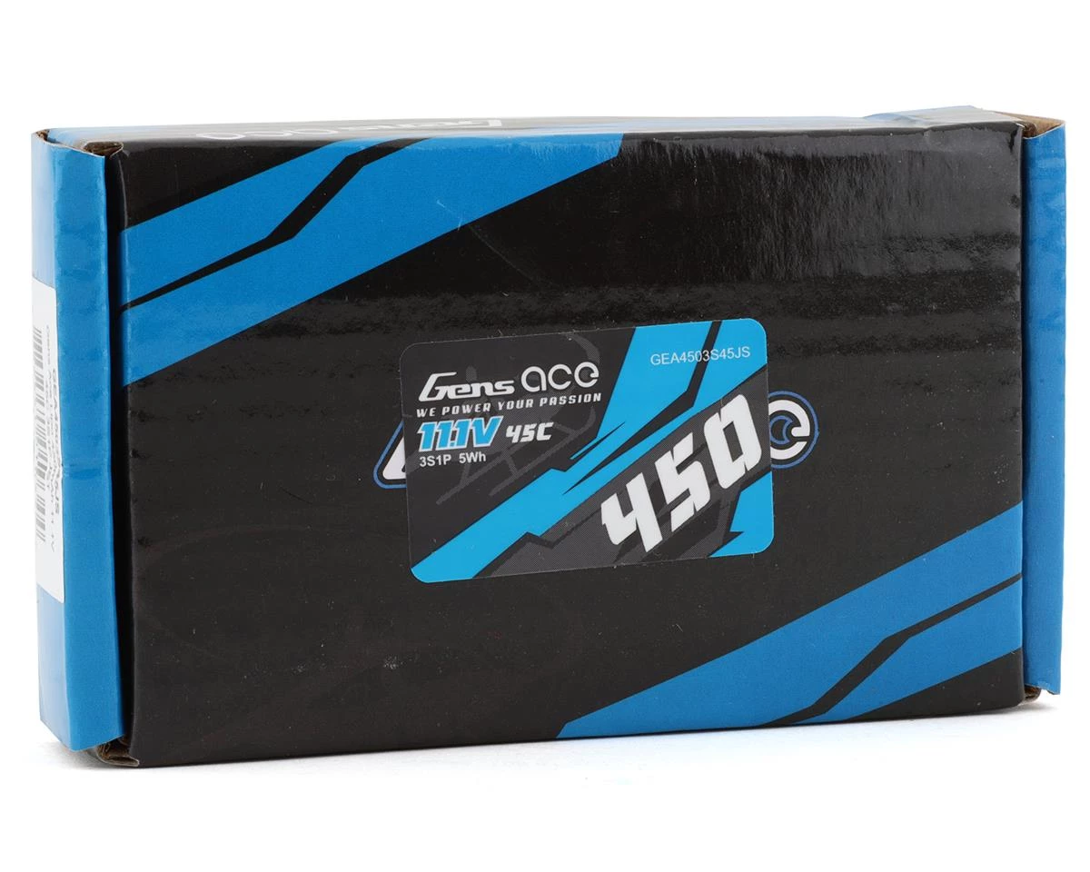 Gens Ace 3S LiPo Battery 45C (11.1V/450mAh) w/JST Connector 2 Gens Ace 3S LiPo Battery 45C (11.1V/450mAh) w/JST Connector - Image 2