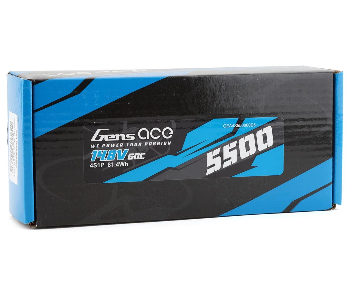 Gens Ace 4S LiPo Battery 60C (14.8V/5500mAh) w/EC5 Connector 2 Gens Ace 4S LiPo Battery 60C (14.8V/5500mAh) w/EC5 Connector - Image 2