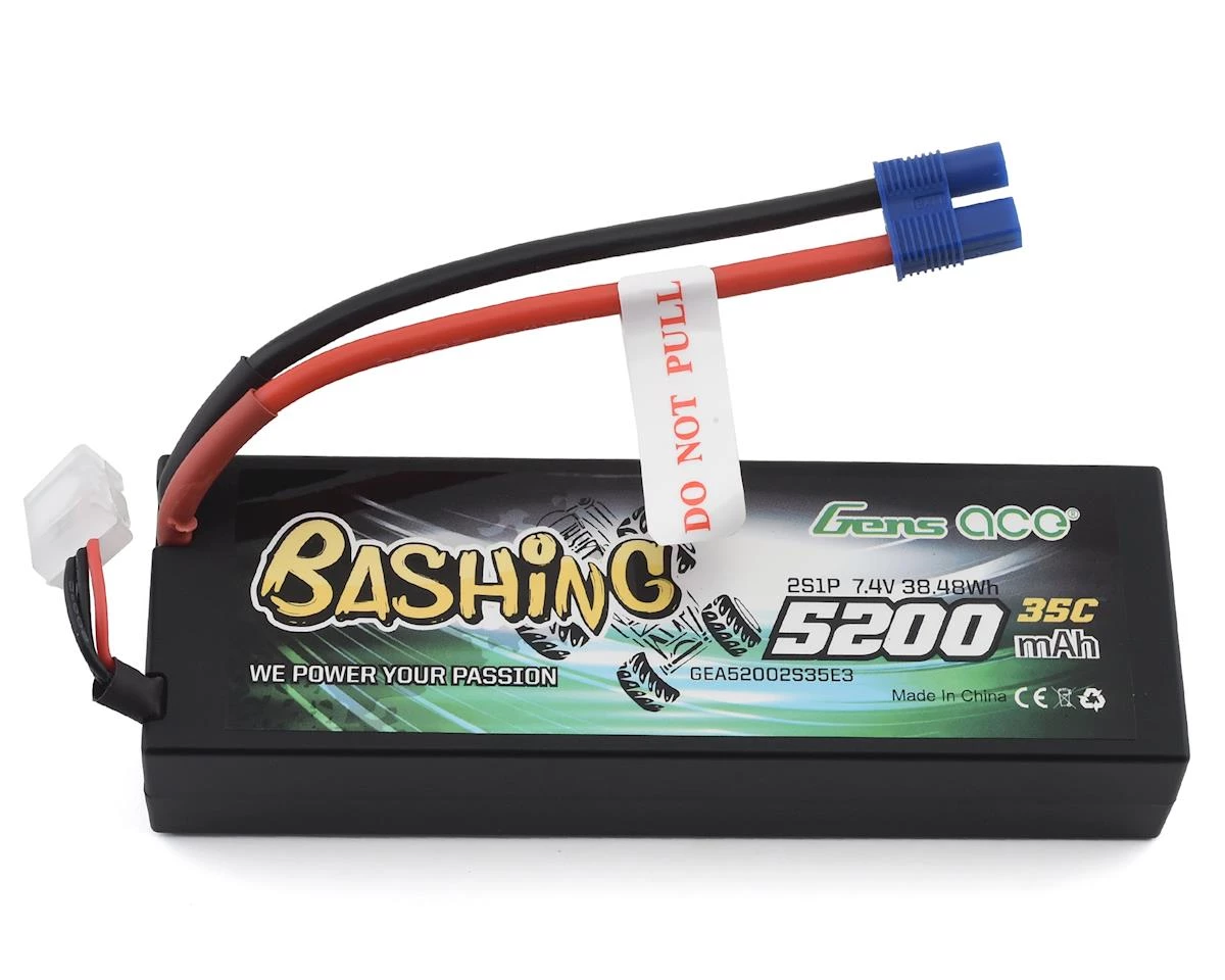 Gens Ace Bashing 2S 35C LiPo Battery Pack (7.4V/5200mAh) w/EC3 Connector 1 Gens Ace Bashing 2S 35C LiPo Battery Pack (7.4V/5200mAh) w/EC3 Connector