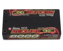 Gens Ace Redline 1S LiHV LiPo Shorty Battery 130C w/4mm Bullets (3.8V/8000mAh)