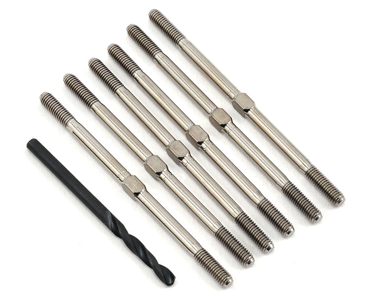Lunsford "Super Duty" Associated T5M Titanium Turnbuckle Kit w/Drill Bit (6) 1 Lunsford "Super Duty" Associated T5M Titanium Turnbuckle Kit w/Drill Bit (6)
