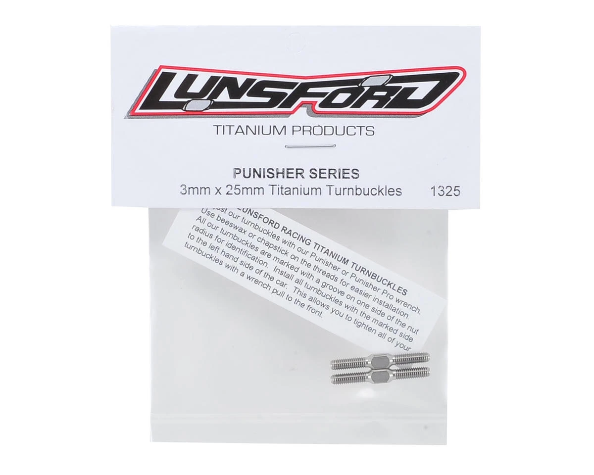 Lunsford 3x25mm "Punisher" Titanium Turnbuckles (2) 2 Lunsford 3x25mm "Punisher" Titanium Turnbuckles (2) - Image 2