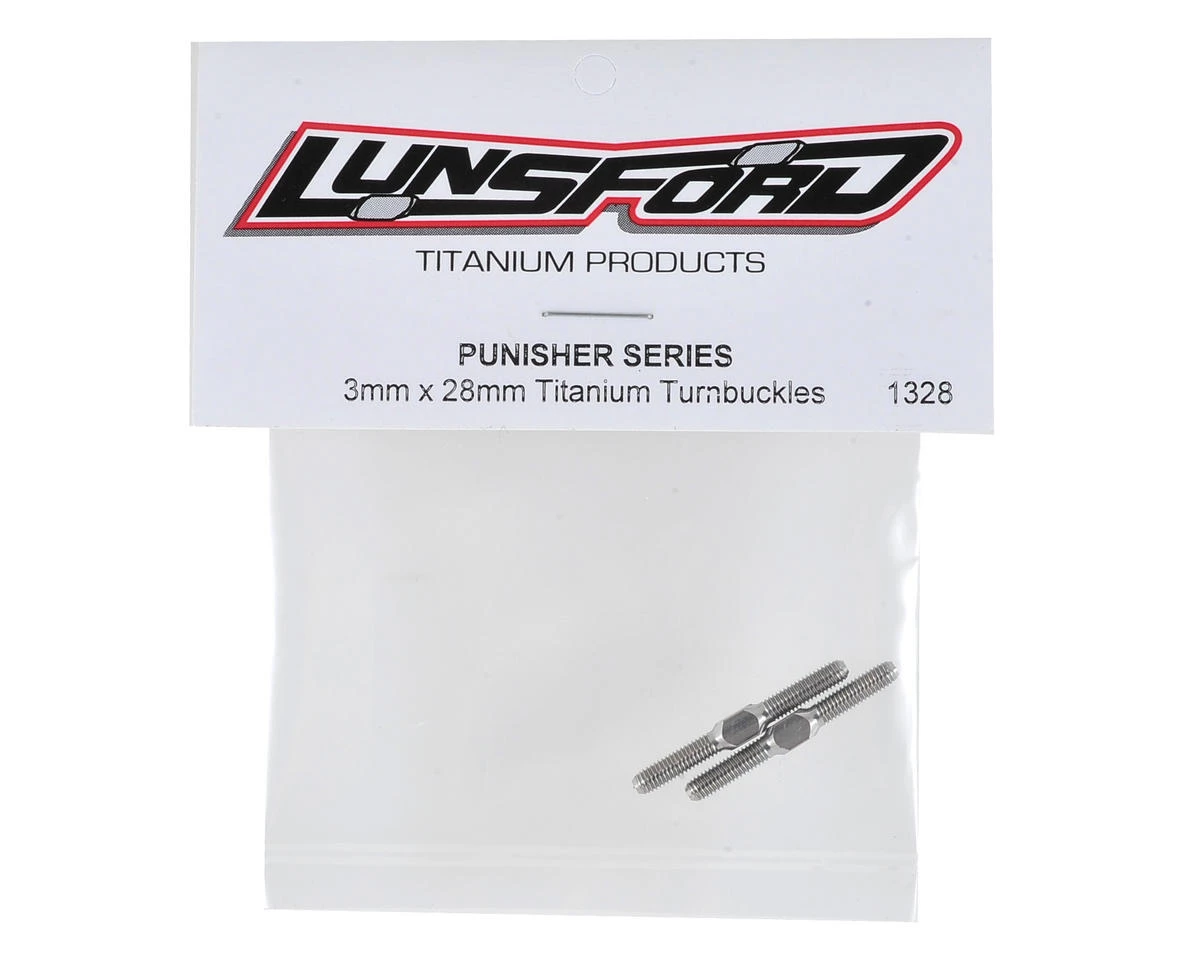 Lunsford "Punisher" 3x28mm Titanium Turnbuckles (2) 2 Lunsford "Punisher" 3x28mm Titanium Turnbuckles (2) - Image 2