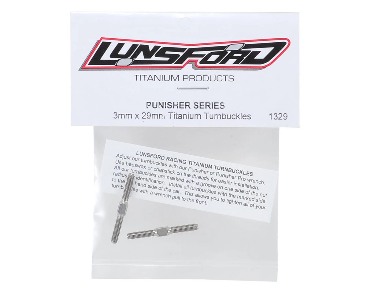Lunsford 3x29mm "Punisher" Titanium Turnbuckles (2) 2 Lunsford 3x29mm "Punisher" Titanium Turnbuckles (2) - Image 2