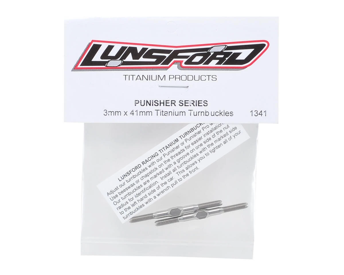 Lunsford 3x41mm "Punisher" Titanium Turnbuckles (2) 2 Lunsford 3x41mm "Punisher" Titanium Turnbuckles (2) - Image 2