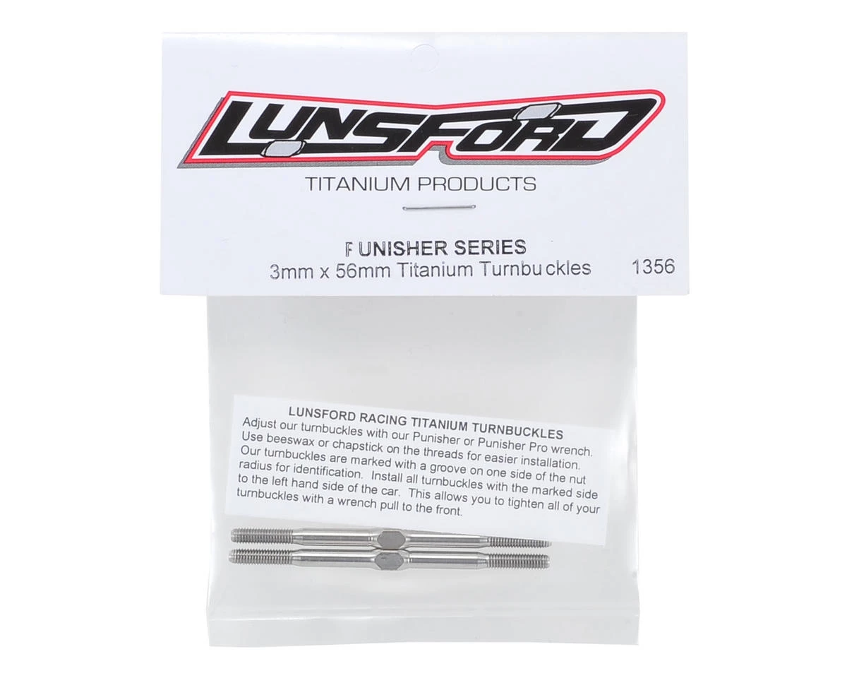 Lunsford 3x56mm "Punisher" Titanium Turnbuckles (2) 2 Lunsford 3x56mm "Punisher" Titanium Turnbuckles (2) - Image 2