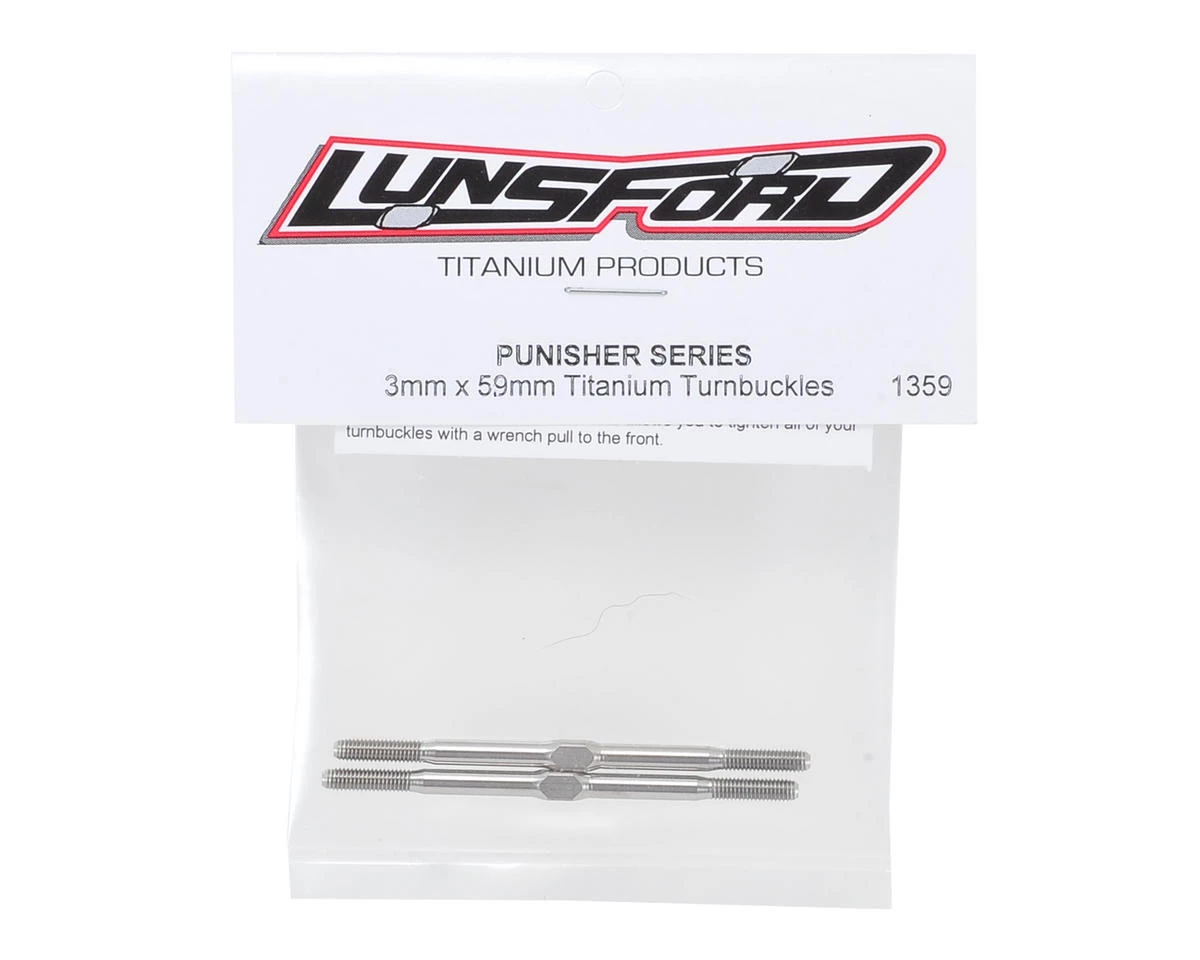 Lunsford 3x59mm "Punisher" Titanium Turnbuckles (2) 2 Lunsford 3x59mm "Punisher" Titanium Turnbuckles (2) - Image 2