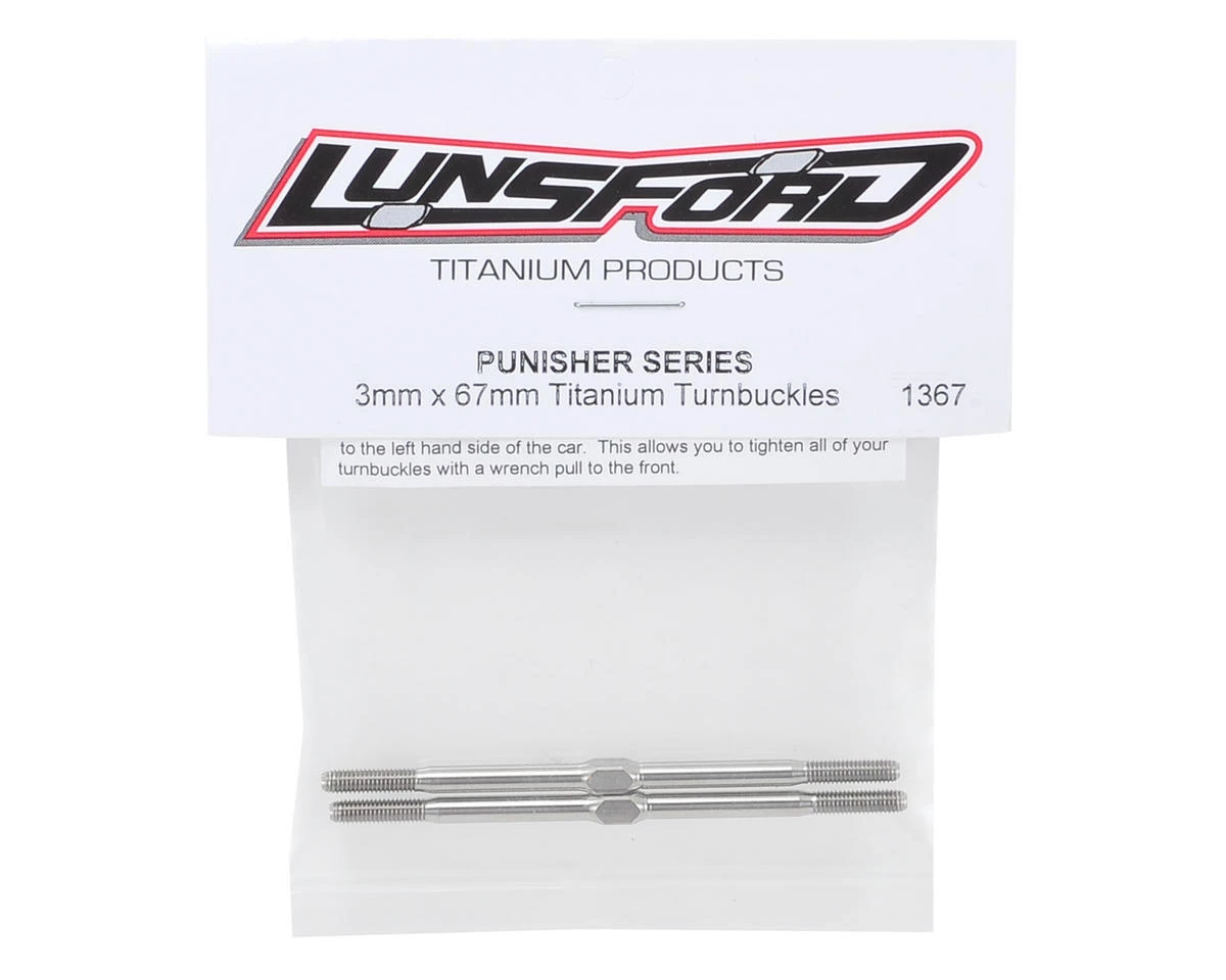 Lunsford 3x67mm "Punisher" Titanium Turnbuckles (2) 2 Lunsford 3x67mm "Punisher" Titanium Turnbuckles (2) - Image 2