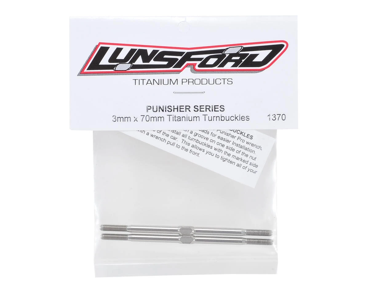 Lunsford 3x70mm "Punisher" Titanium Turnbuckles (2) 2 Lunsford 3x70mm "Punisher" Titanium Turnbuckles (2) - Image 2