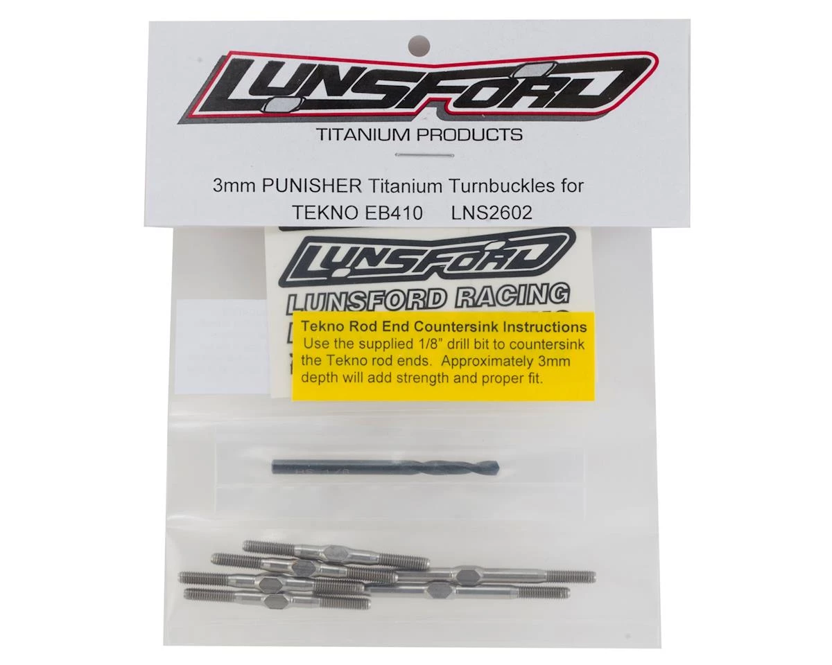 Lunsford "Punisher" Tekno EB410 Titanium Turnbuckle Kit (6) 2 Lunsford "Punisher" Tekno EB410 Titanium Turnbuckle Kit (6) - Image 2