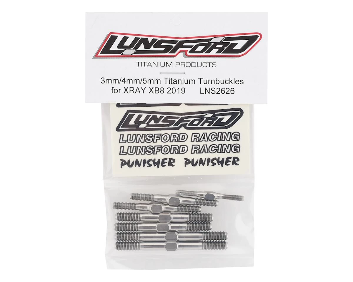 Lunsford "Punisher" XRAY XB8 2019 Titanium Turnbuckle Kit (C-Hub) 2 Lunsford "Punisher" XRAY XB8 2019 Titanium Turnbuckle Kit (C-Hub) - Image 2