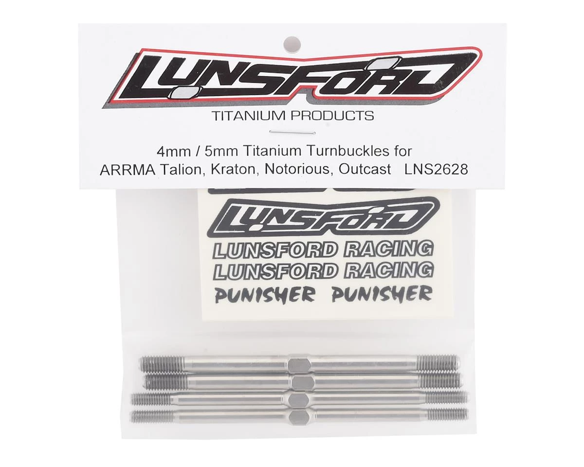Lunsford Arrma Talion/Kraton/Notorious/Outcast "Punisher" Titanium Turnbuckles 2 Lunsford Arrma Talion/Kraton/Notorious/Outcast "Punisher" Titanium Turnbuckles - Image 2