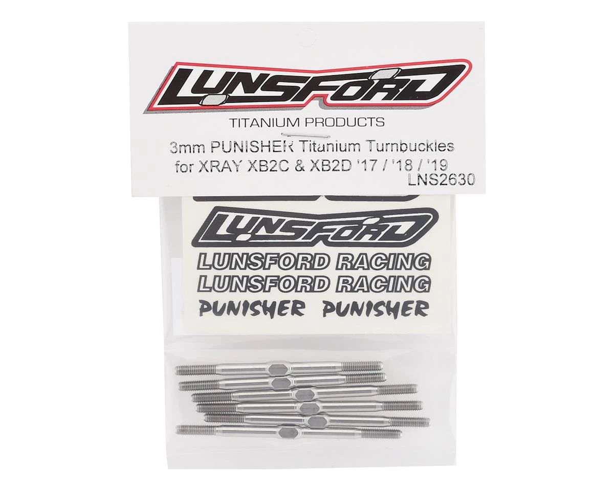 Lunsford "Punisher" XRAY XB2/XB2D Titanium Turnbuckle Kit 2 Lunsford "Punisher" XRAY XB2/XB2D Titanium Turnbuckle Kit - Image 2
