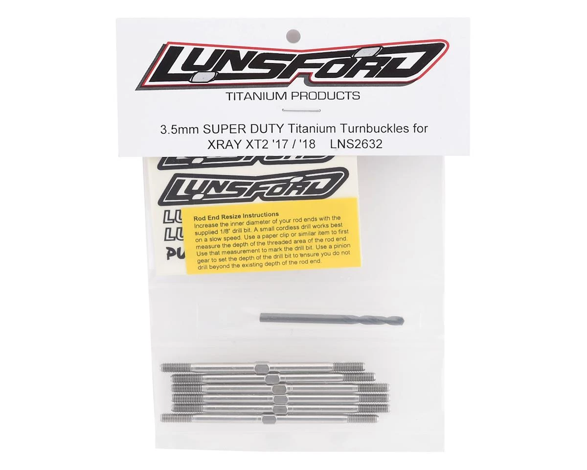 Lunsford "Super Duty" XRAY XT2 Titanium Turnbuckle Kit 2 Lunsford "Super Duty" XRAY XT2 Titanium Turnbuckle Kit - Image 2