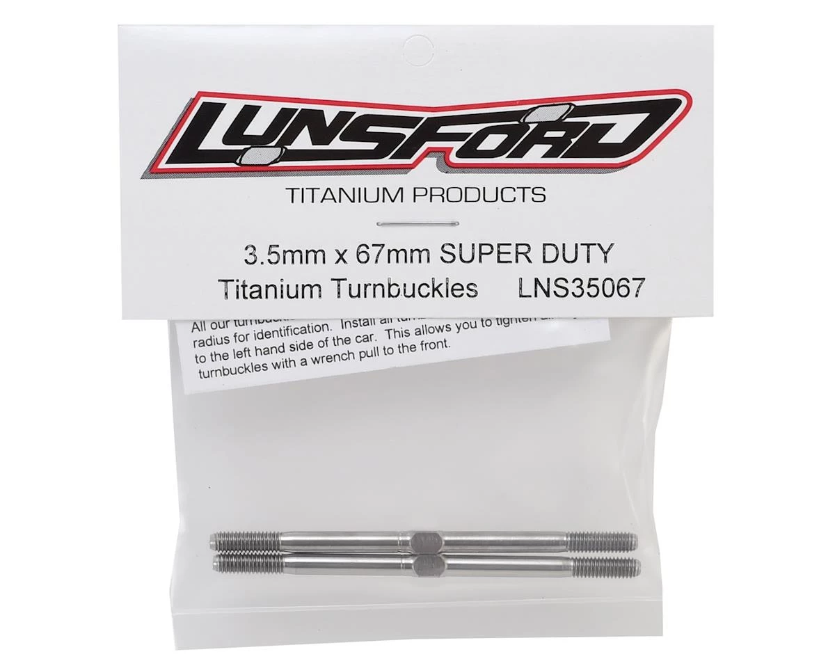 Lunsford 3.5x67mm "Super Duty" Titanium Turnbuckles (2) 2 Lunsford 3.5x67mm "Super Duty" Titanium Turnbuckles (2) - Image 2