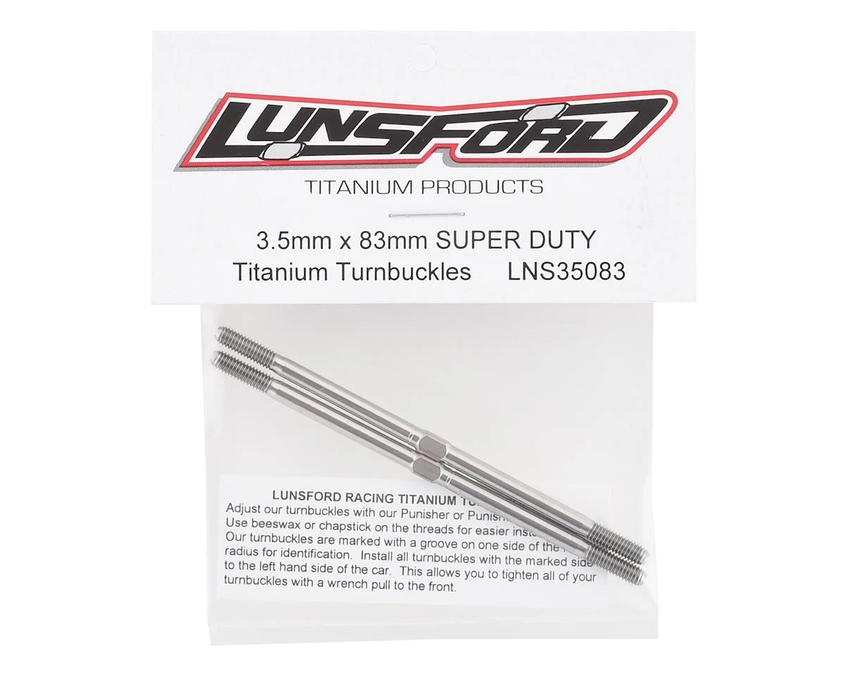 Lunsford 3.5x83mm "Super Duty" Titanium Turnbuckles (2) 2 Lunsford 3.5x83mm "Super Duty" Titanium Turnbuckles (2) - Image 2