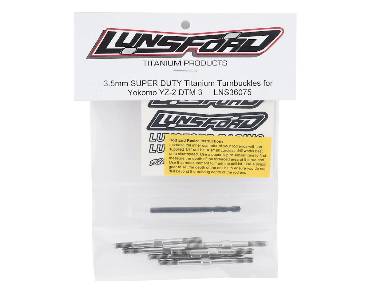 Lunsford "Super Duty" Yokomo YZ-2 DTM3 Titanium Turnbuckle Kit 2 Lunsford "Super Duty" Yokomo YZ-2 DTM3 Titanium Turnbuckle Kit - Image 2