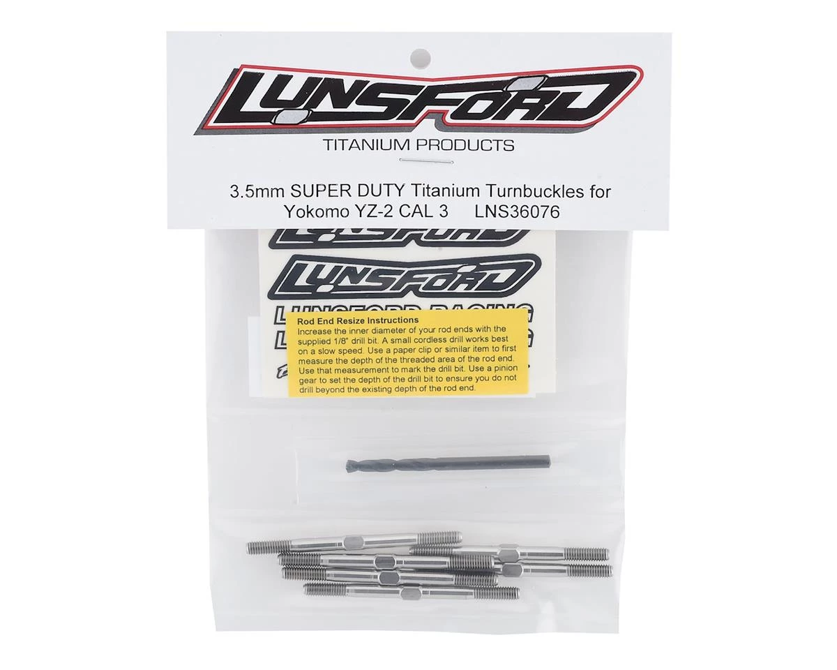 Lunsford "Super Duty" Yokomo YZ-2 CAL3 Titanium Turnbuckle Kit 2 Lunsford "Super Duty" Yokomo YZ-2 CAL3 Titanium Turnbuckle Kit - Image 2