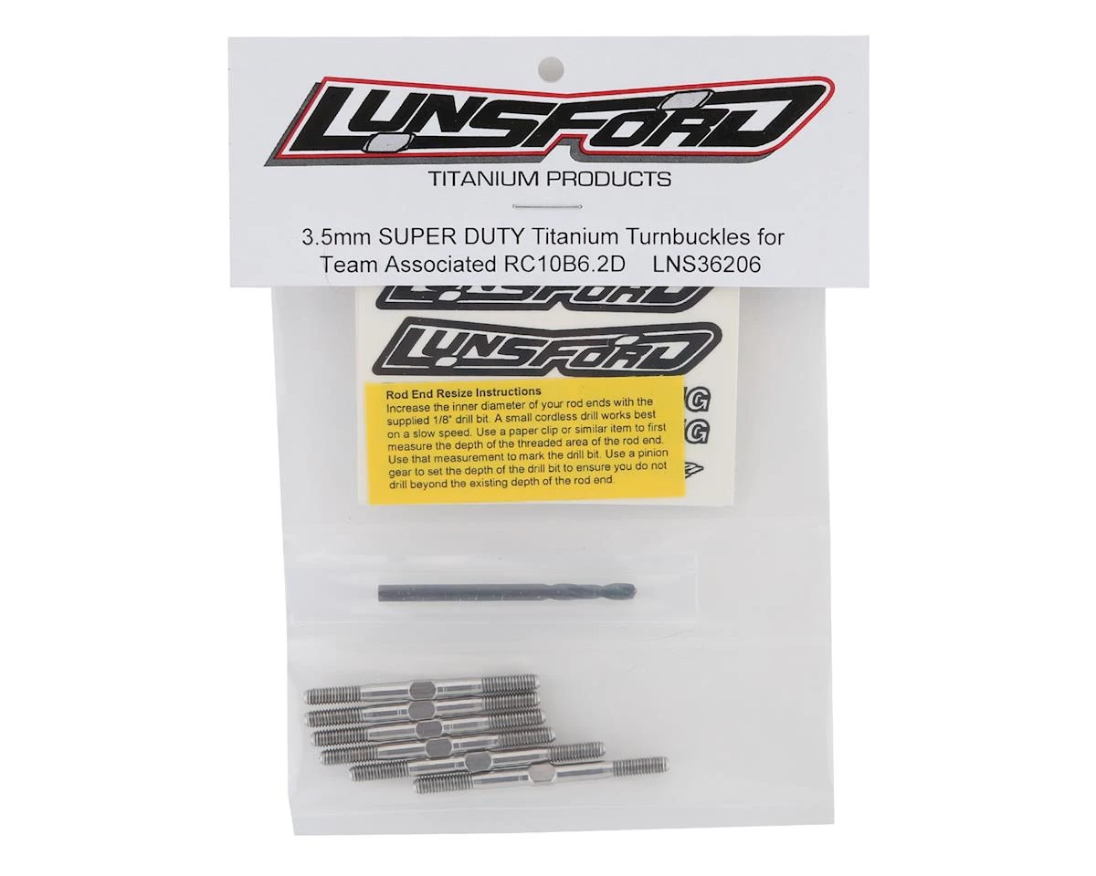 Lunsford Associated RC10B6.2D "Super Duty" Titanium Turnbuckle Kit 2 Lunsford Associated RC10B6.2D "Super Duty" Titanium Turnbuckle Kit - Image 2