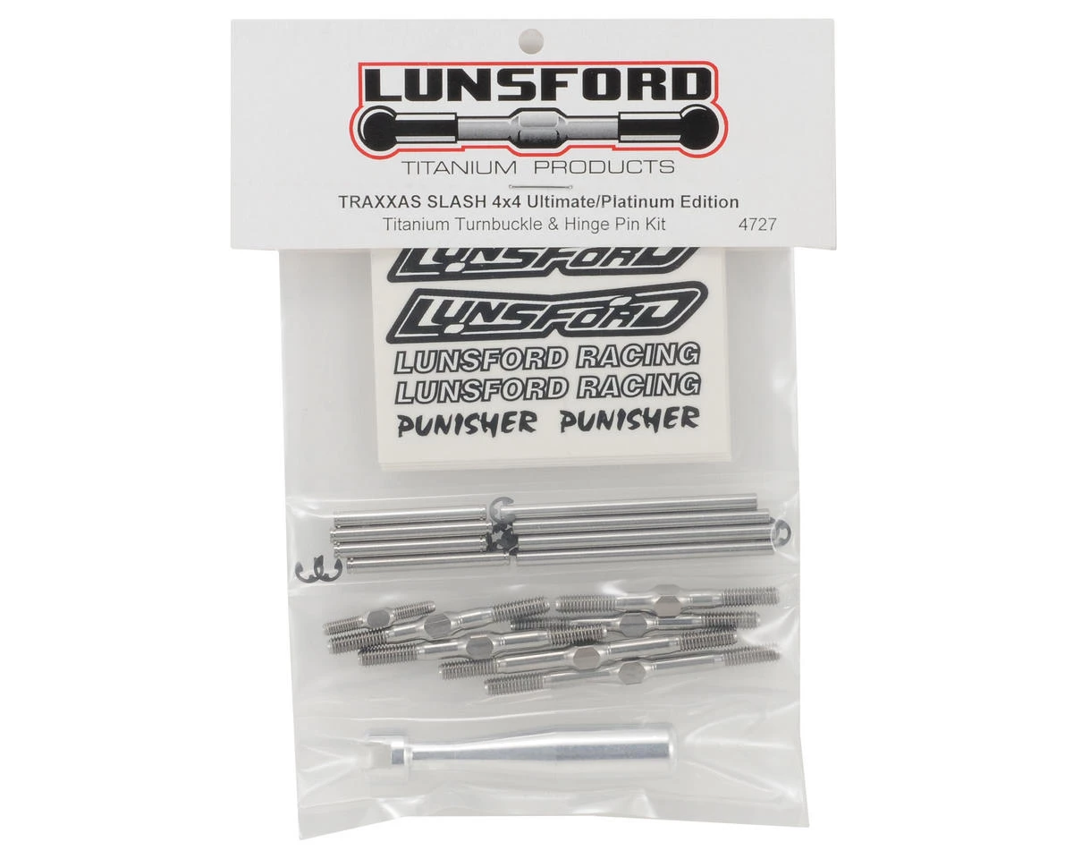 Lunsford "Punisher" Traxxas Slash 4x4 Titanium Turnbuckle & Hinge Pin Kit 2 Lunsford "Punisher" Traxxas Slash 4x4 Titanium Turnbuckle & Hinge Pin Kit - Image 2