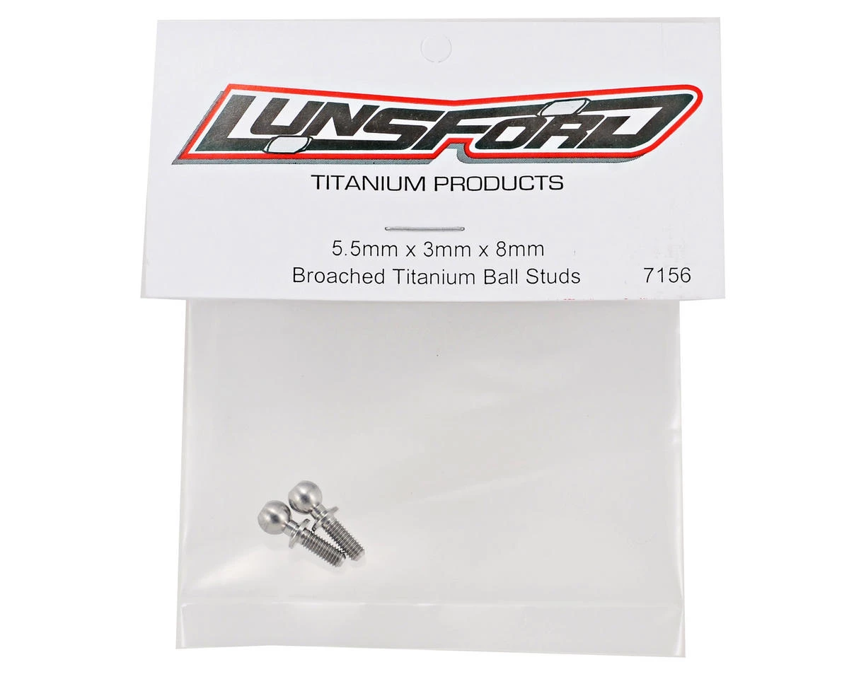 Lunsford 5.5x8mm Broached Titanium Ball Studs (2) (SC10 4x4) 2 Lunsford 5.5x8mm Broached Titanium Ball Studs (2) (SC10 4x4) - Image 2