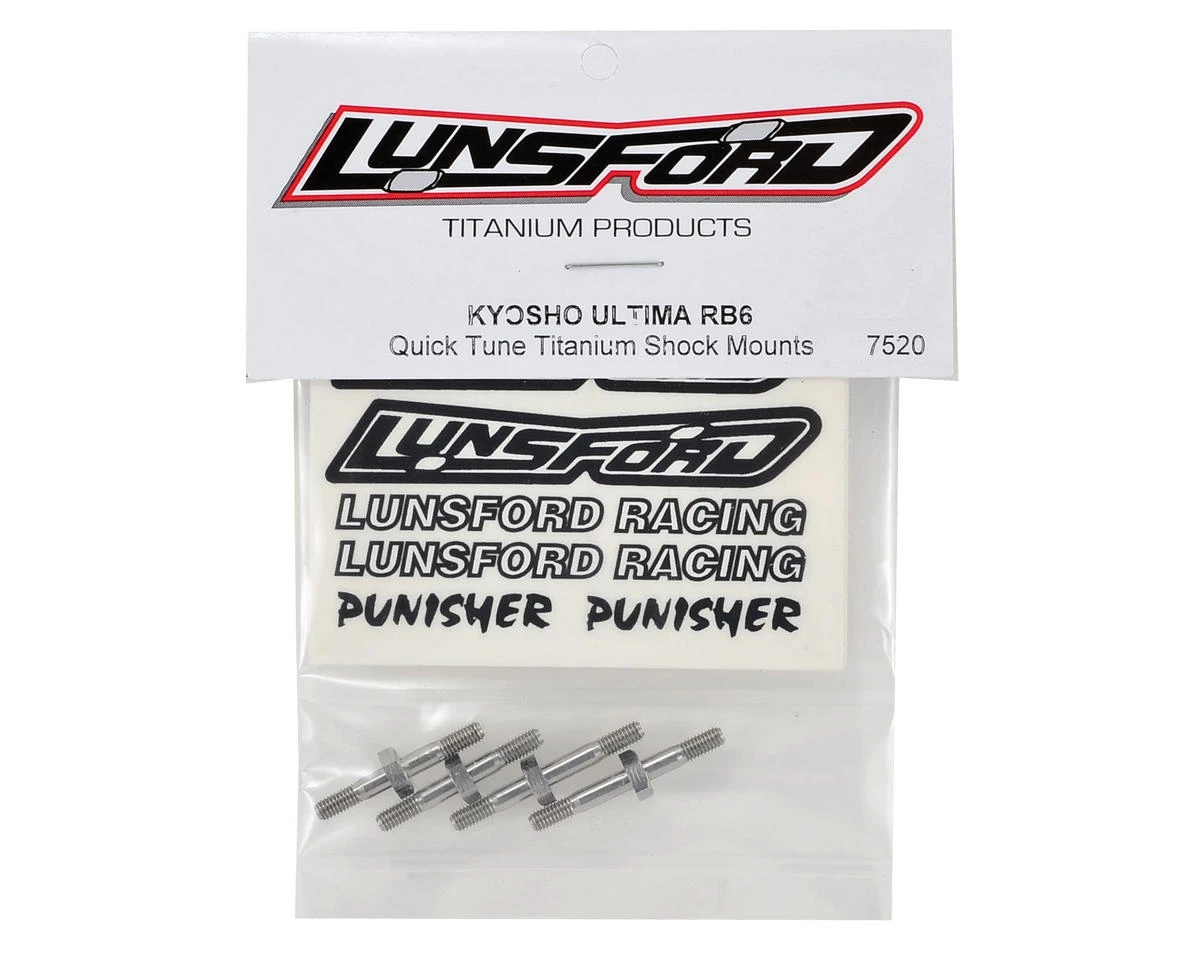 Lunsford "Quick Tune" Kyosho RB6 Titanium Shock Mounts (4) 2 Lunsford "Quick Tune" Kyosho RB6 Titanium Shock Mounts (4) - Image 2