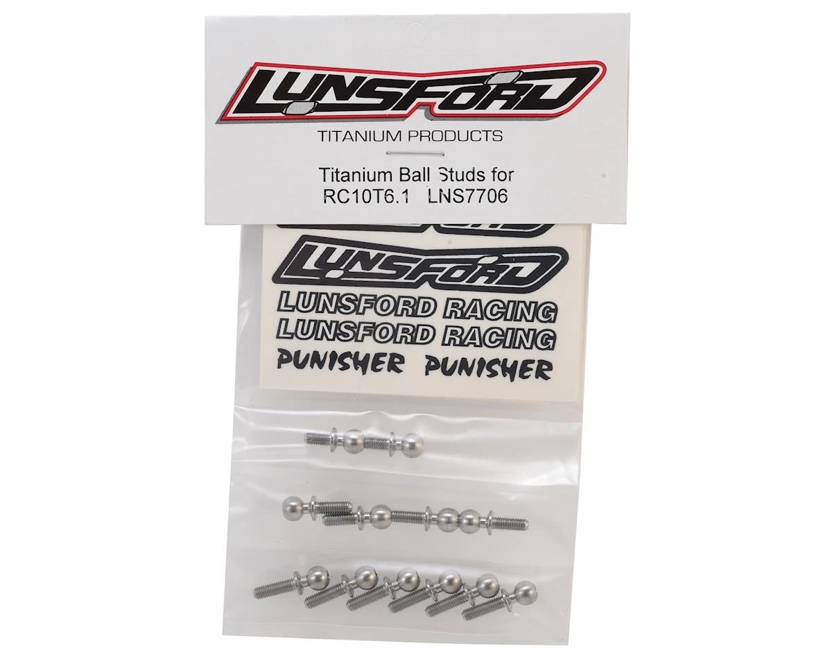 Lunsford Associated RC10T6.1 Titanium Ball Stud Kit 2 Lunsford Associated RC10T6.1 Titanium Ball Stud Kit - Image 2